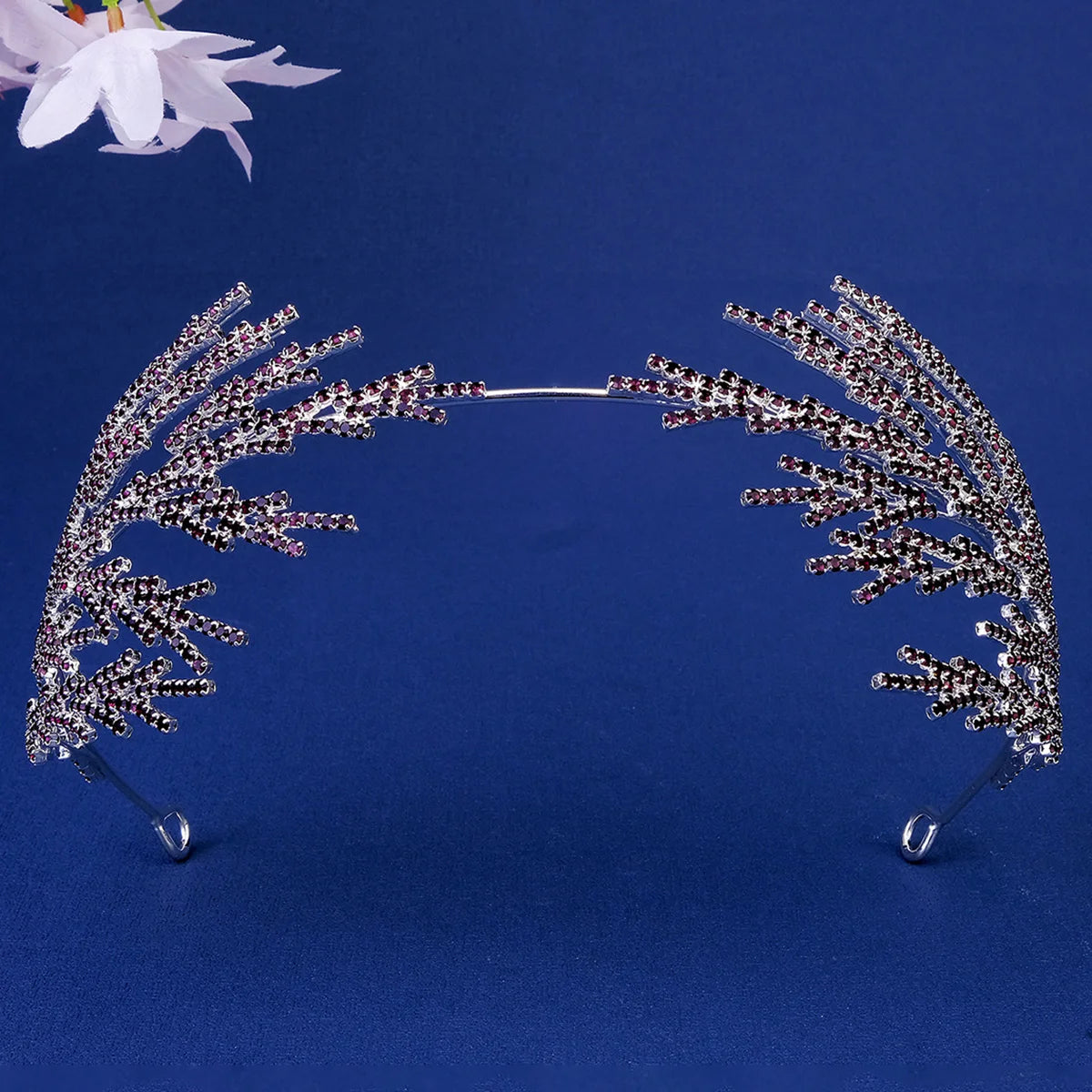 Bridal Hair Silver Handmade Hair Accessories Crystal Wedding Ladies Bling Rhinestone Crown Girls Headpiece Jewelry For Women