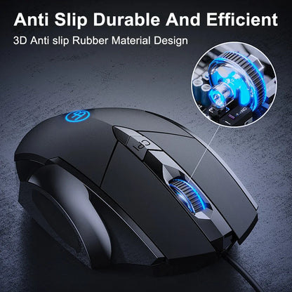 Wired Mouse, 7200 DPI, Ergonomic Gaming Mouse, High Performance Computer Gaming Mouse with 6-Button, RGB, for Laptop PC Desktop