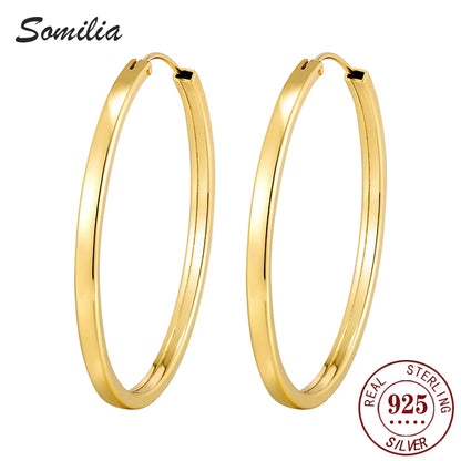 925 sterling silver large earrings for women, fashionable and exaggerated temperament. Earrings are versatile for daily use