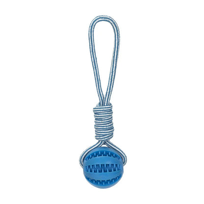 Leash dog toy Rubber leaky ball Pet products Grinding teeth cleaning teeth bite resistant Large, small dog interactive toy