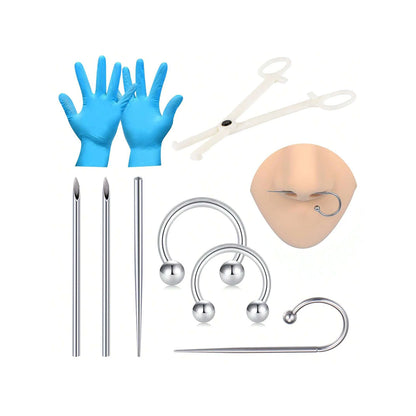 Piercing Kit For All Piercings, Piercing Taper For Belly Button Nose Septum Nipple Tongue Eyebrow Lip Piercing