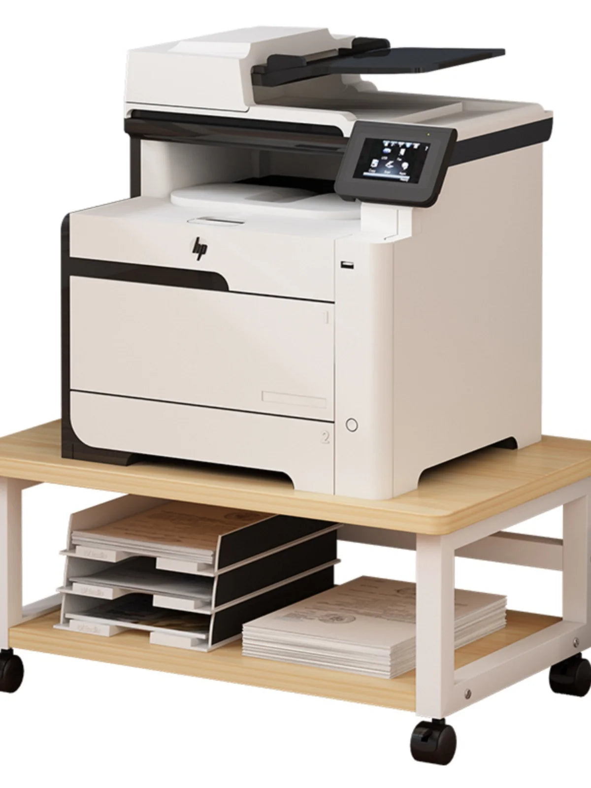 Low Profile Floor Mounted Office Desktop under Desk Printer Copier Storage Ra Home Use Mobile Organization elf