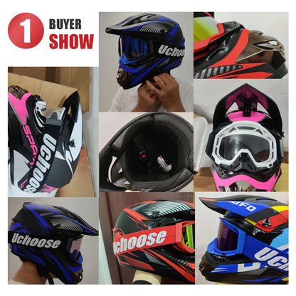 Full face motorcycle helmet for mountain bike  off-road  classic, MTB, racing, motocross, downhill, downhill