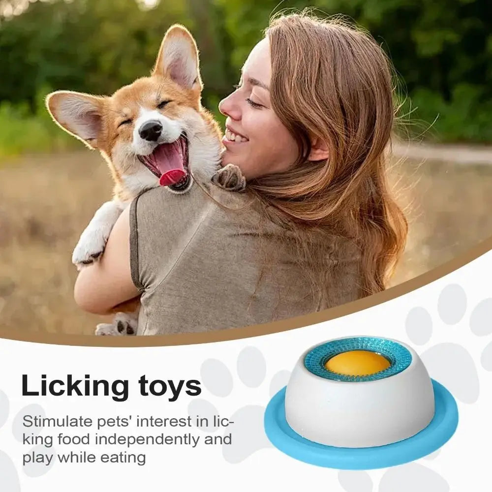 Funny Interactive Pet Lick Toys Promotes Dental Health Self-Soothing Snack Bowl Training Yogurt Licking Plate For Dogs Cats