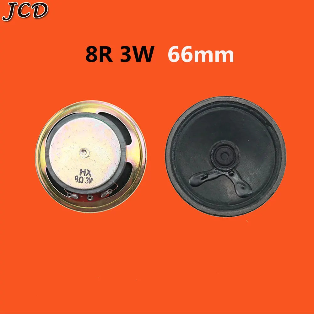 JCD 1Piece 8 ohm 8R 0.5W 1W 2W 3W 5W 0.5 1 2 3 5 watt LoudSpeaker  Diameter 50mm 57mm 66mm 77mm Speaker