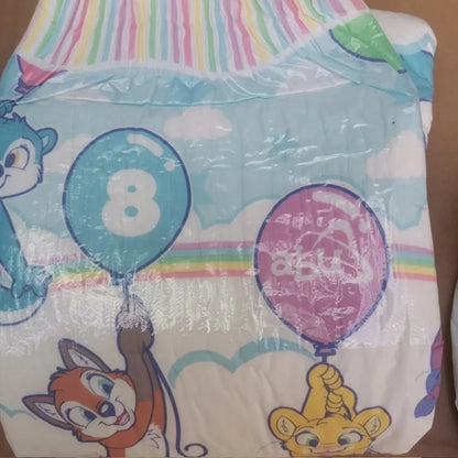 5pcs Extra Large Thick ABDL Adult Baby Disposable Diaper Pant Large Capacity Cartoon Pattern DDLG diapers No Reused Panties