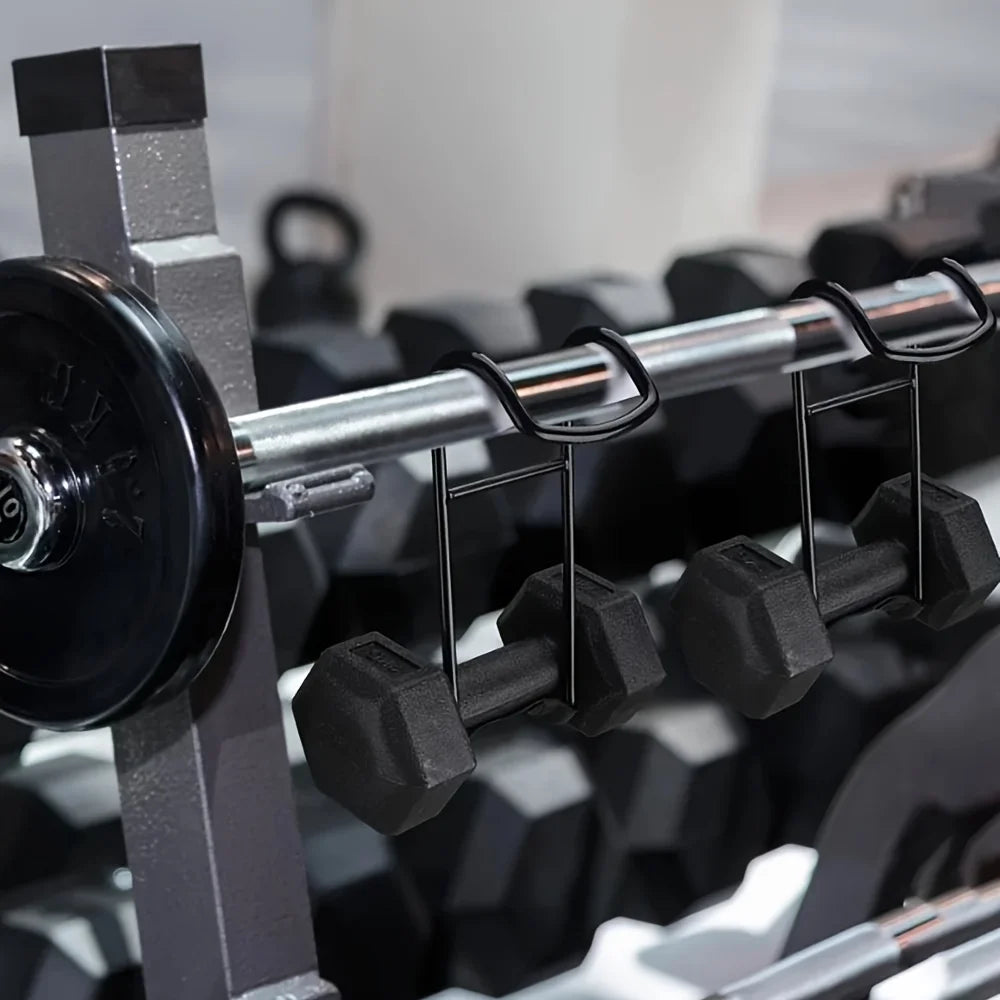 Dumbbell hook, dumbbell assist hook, thickened rubber coated anti slip multifunctional dumbbell hook, home auxiliary horizontal