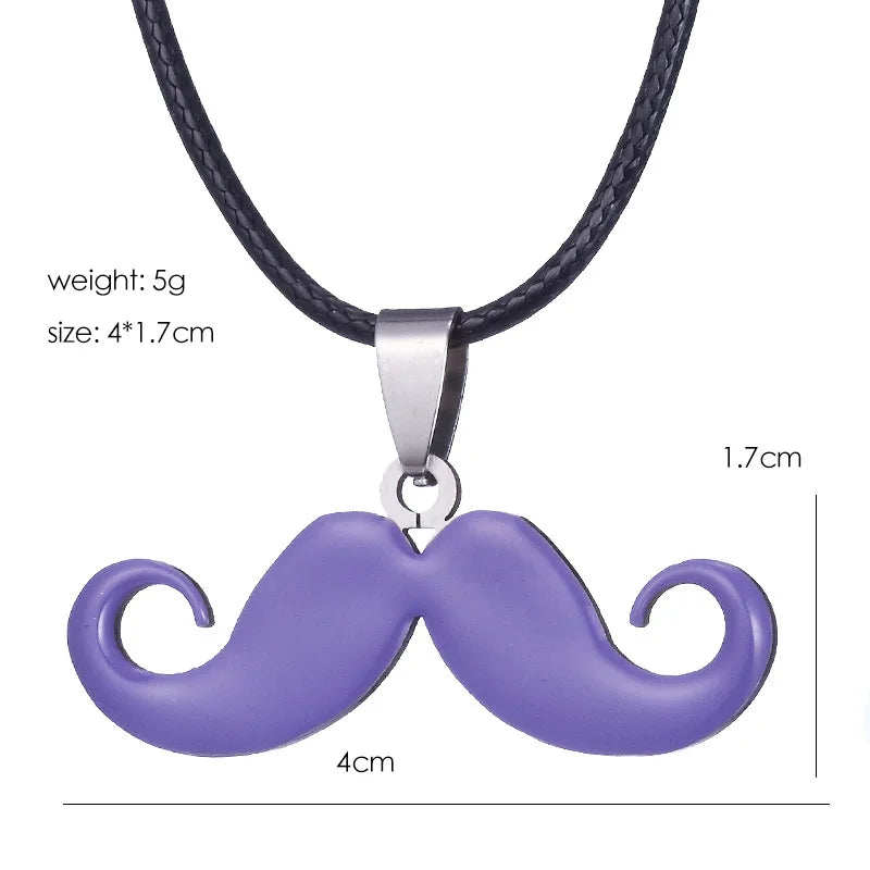 Hot Sale Stainless Steel Cute Classic Beard Pendant Necklace for Women Fashion Accessories Y2K Jewelry Party Gift Daily Wear