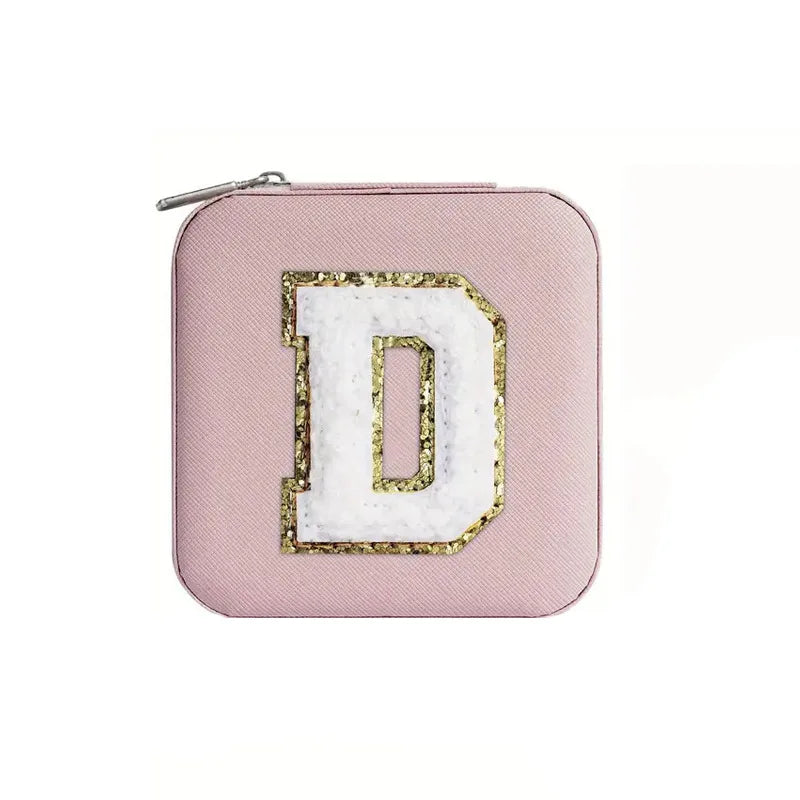 New Creative Letter Jewelry Box Portable Travel Ring Necklace Stud Earrings Storage Box