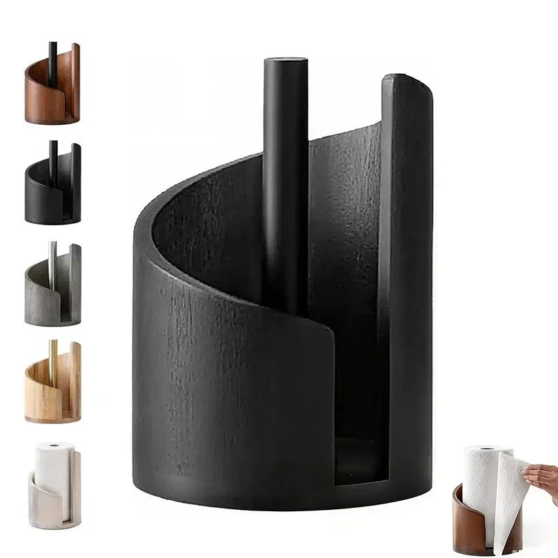 Mountain Wooden Paper Towel Holder, Wood Paper Towel Stand, Dispenser Rack, Holder Stand for Kitchen Roll Organize for Dining