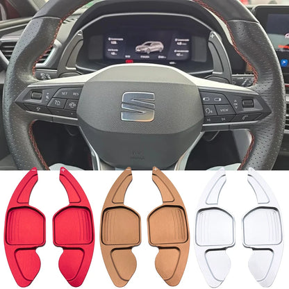 Paddle Shifter for Seat Alhambra Ateca Leon4 5F FR Cupra Car Steering Wheel Paddles Extend DSG Stickers for Seat Leon 2021 Mk4