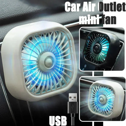 Portable Mini Car Vent Fan - High-Speed Cooling USB Fan - Energy-Efficient, Vibrant Colors, Easy Install