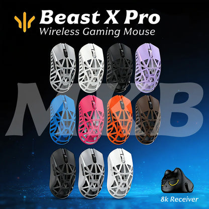 WLMOUSE Beast X Pro Magnesium Gaming Mouse Magnesium Alloy Wireless FPS Gaming Mouse Lightweight 39g