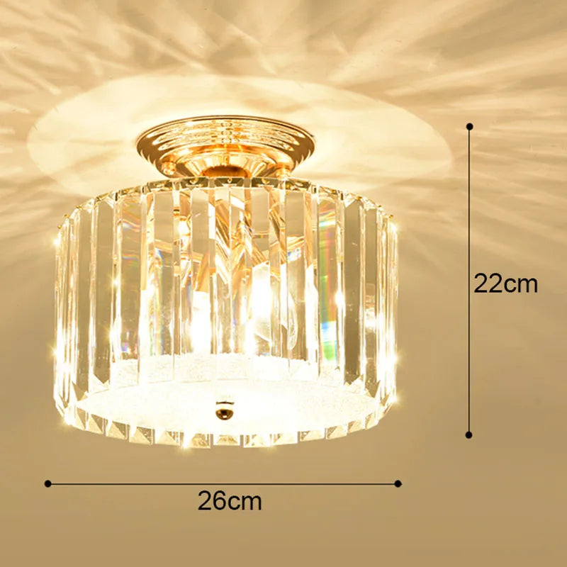 Light Luxury Crystal Small Chandelier Aisle Lamp Corridor Entrance Entrance Foyer Modern Minimalist Balcony Stairwell Lighting
