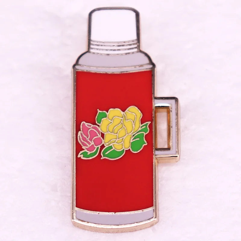 Lovely Delicate Cup Badge Personalized Creative Alloy Enamel Brooch Fashion Clothing Decorative Lapel Pin Boutique Metal Gift