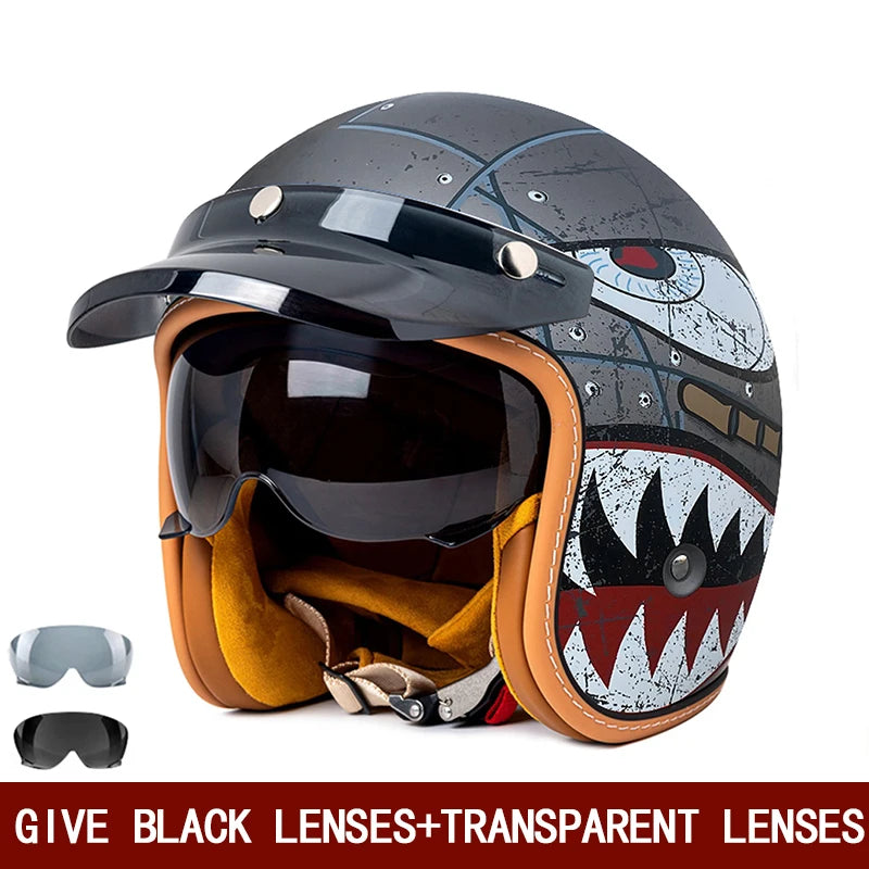Motorcycle Helmet Riding in Summer 3/4 Helmet 3/4 Half Helmet Men and Women Commuting Traffic Jam Skiing Helmet