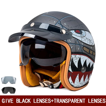 Motorcycle Helmet Riding in Summer 3/4 Helmet 3/4 Half Helmet Men and Women Commuting Traffic Jam Skiing Helmet