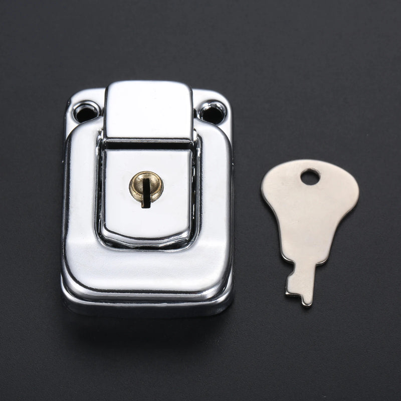 1set Suitcase Toggle Catch Hasp with Keys Safety Metal Square Locker 48*31mm Spring Latch Briefcase Luggage Air Flight Case