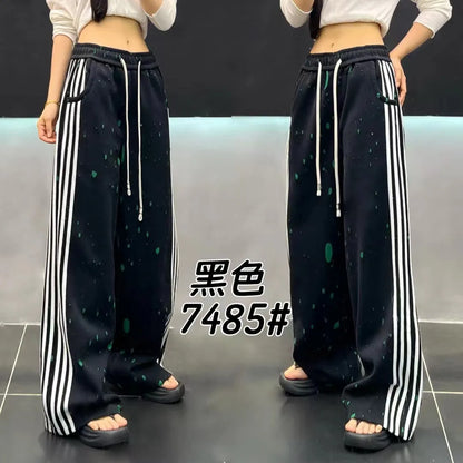 Original Design Sense Long Slacks 2025 Autumn New Fashionable Loose Casual Pants Ladies With Draped Straight Wide-Leg Trousers