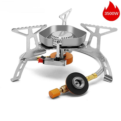 Outdoor Portable Three Head Stove Camping Windproof Stove Camping Picnic Burner Outdoor Foldable Gas Stove Newest Arrival