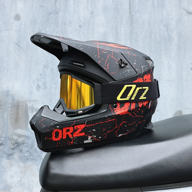 903-Motorcycle off-road helmet, fully covered electric vehicle, pulling full helmet, mountain downhill, all season
