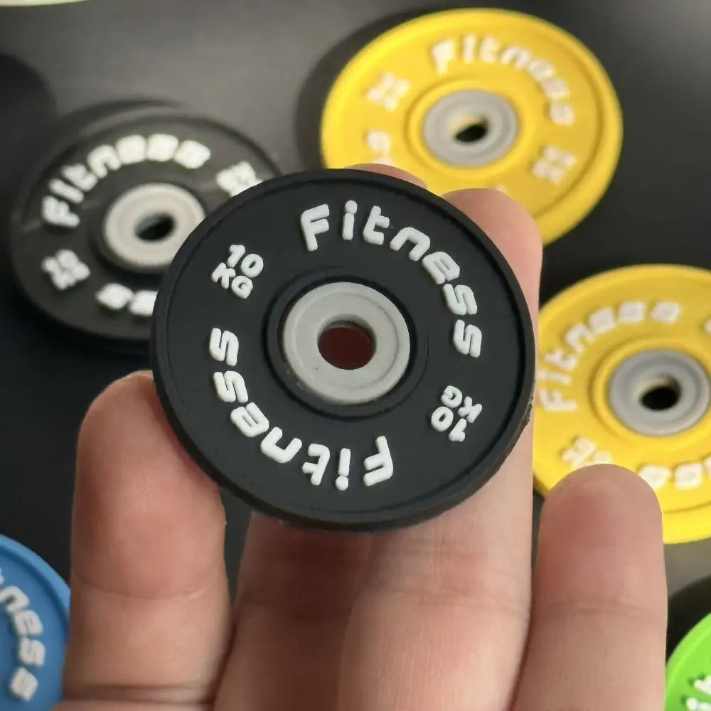 Unique PVC Mini Barbell Keychain Detachable Exquisite Bag Pendant Fitness Equipment Simulation Dumbbell Keychain Sports Prize