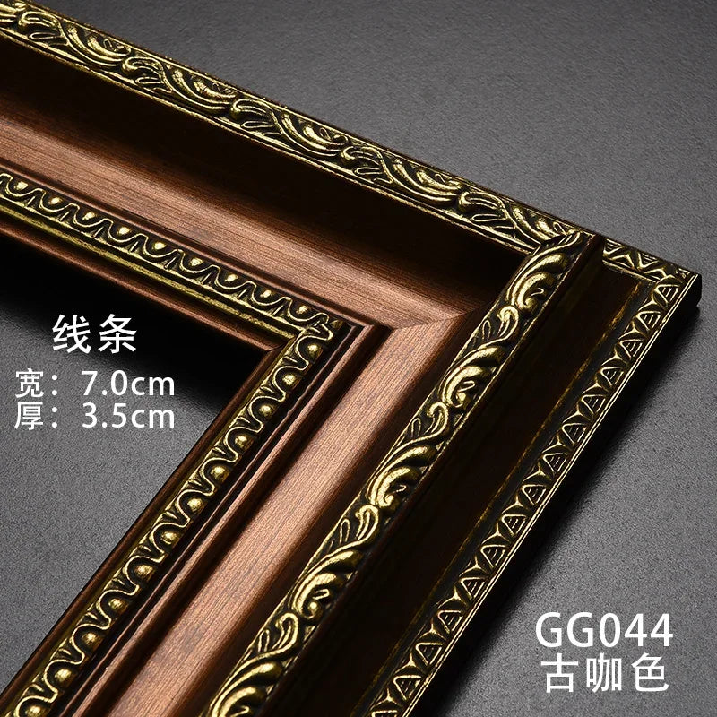 Gold Paint Frame Oil Paintings Wall Art Pictures Frames Embroidery Frame Home Decor Porta Retrato Digital Personalized Gift