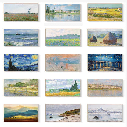 Impressionist Monet Van Gogh Famous Paintings Bedroom Wall Decor Mural Hotel Landscape Canvas Posters and Prints Room Picture