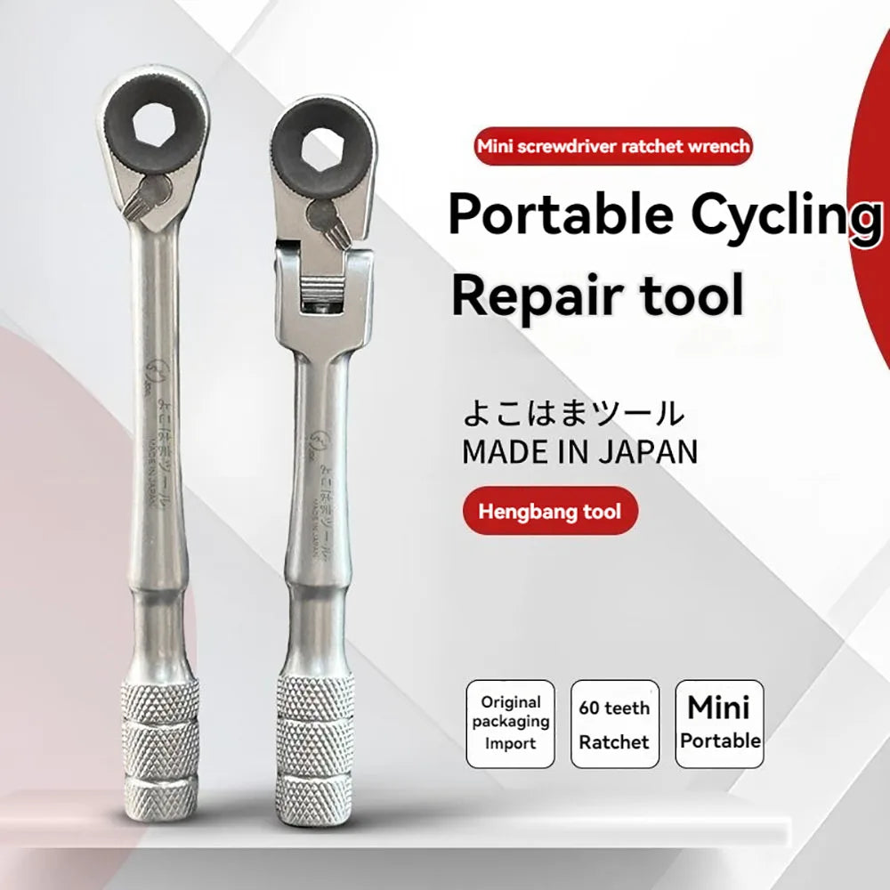 1/4-inch Ratchet Wrench Set, Multi-Angle Design, Portable Hand Repair Tool Kit, for Confined Spaces & Daily Repairs