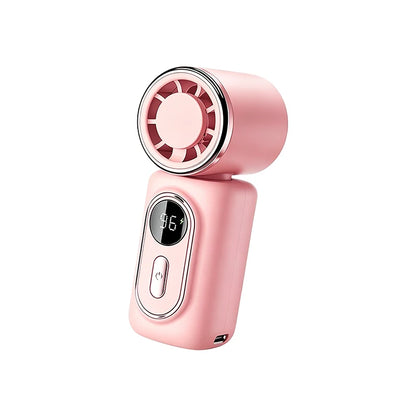 Portable Mini Fan Handheld Small Fan Cooling Turbo High Speed Fans 3000mAh 5 Speeds 180° Adjustable LED Display USB Rechargeable