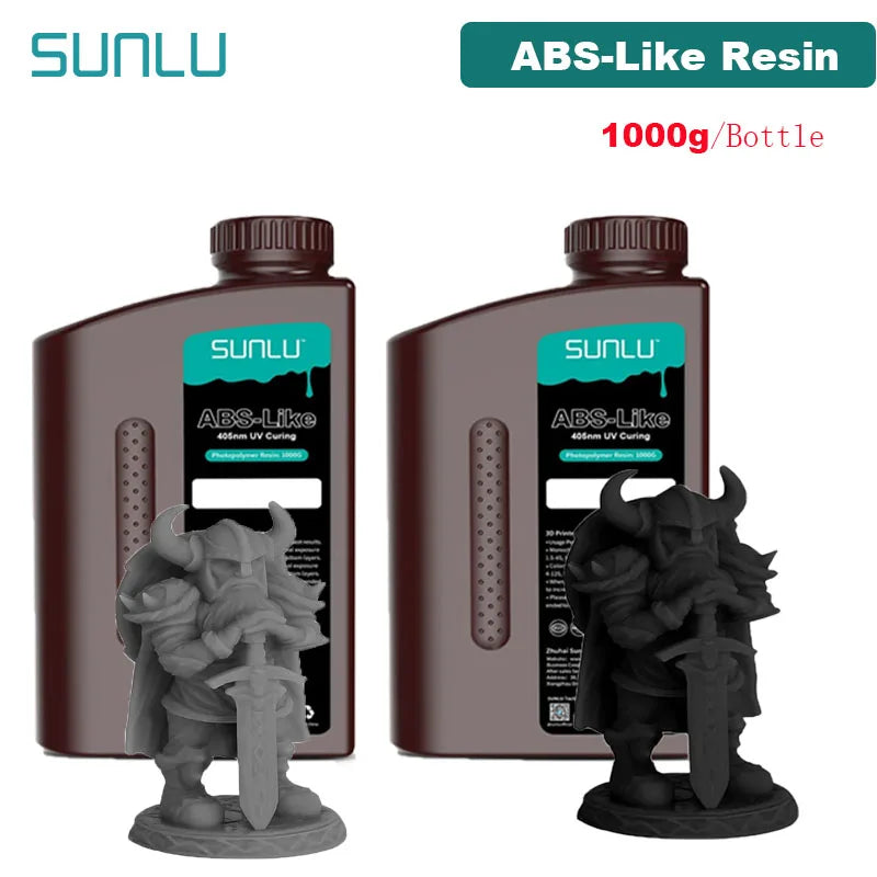 SUNLU UV ABS Like Resin 405nm 2KG 1KG/ Bottle Low Odor And Low Shrinkage For LCD 3D Printer Printing Material 3D Printing