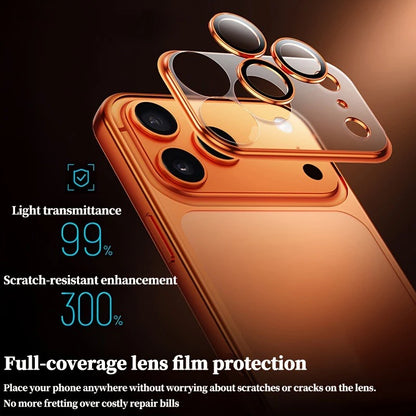 Luxury Plating Clear Phone Case For iPhone 17 14 15 13 16 Pro Max Hard Cases For iPhone17 Pro Max 16Pro Shockproof Matt Cover