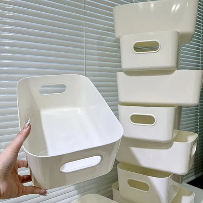 Multi-Functional Storage Boxes, Durable Plastic Organizers for Cosmetics, Snacks, Kitchen, Bathroom, Dorm - Office Supplies