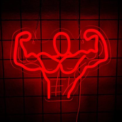 Fitness Neon Sign For Wall Decor,Led Neon Light For Gym Wall Art, Man Cave，Birthday, Bedroom, Gym Club, Shop Decor,USB Power