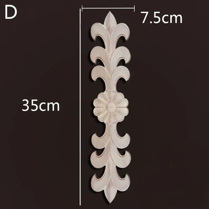 Wooden Furniture Appliques Luxury Living Room Decoration Home Decor Antique Onlays Mouldings Unique Natural Floral Wood Carved