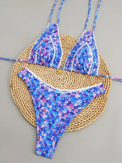 2025 Polka Dot Bikini Set Women Two Piece Swimwear - Flirty Sexy Instagram Beach Vacation Push Up Swimsuit