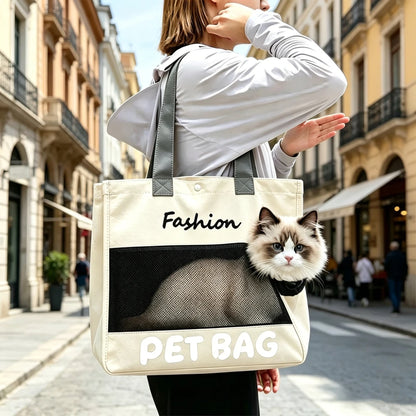 Breathable Pet Carrier Backpack, Outdoor Travel Carrying Bag for Cats Small Dogs Camping Walking Pet Supplies