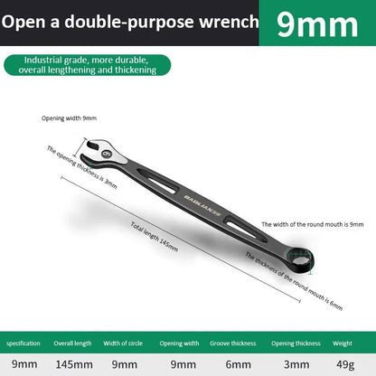 Durable Ratchet Wrench 8-32mm Universal Double Open Ends Torx Wrench Combination Wrench Fast Ratchet Wrench Auto Repair Tools