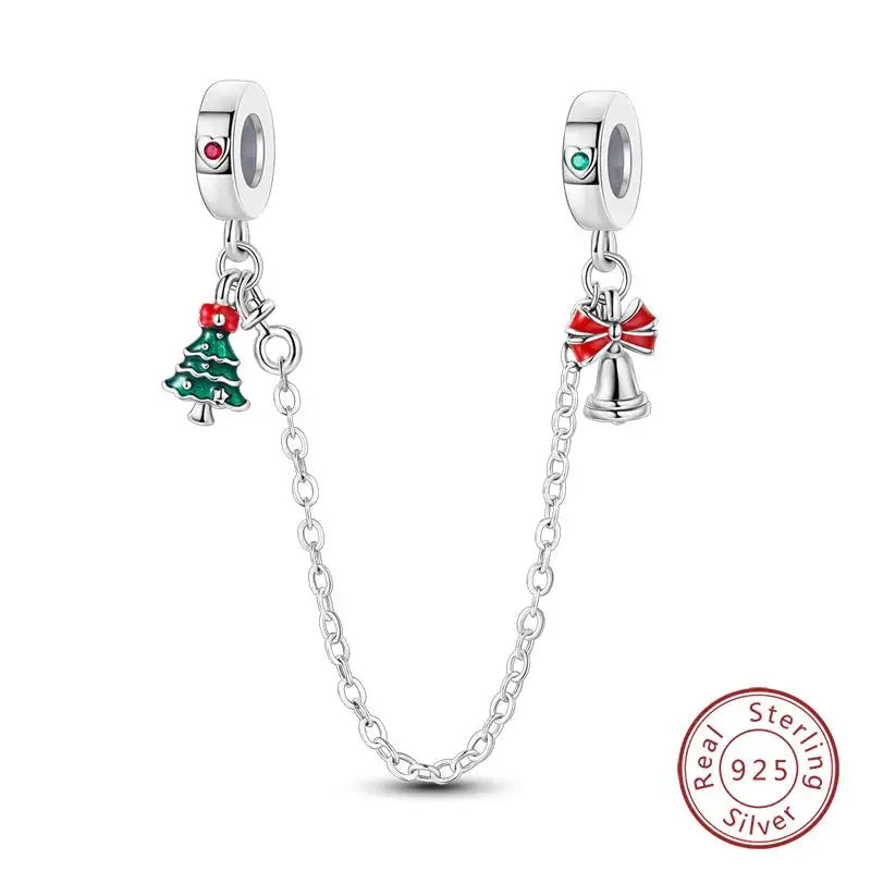 Original 925 Sterling Silver Charms Beads Winter Snowflake Snowman Igloo Penguin Pendant Fit Bracelet Women Jewelry Gift