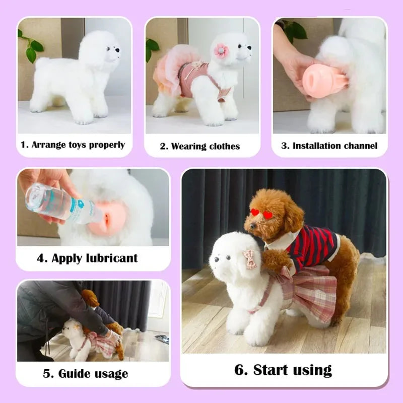 Soft Silicone Puppy Sex Toys Small Breeds Plush Toys Sensory Toys Pet Supplies Pet Dog AccessoriesTraining Aids and Behavior