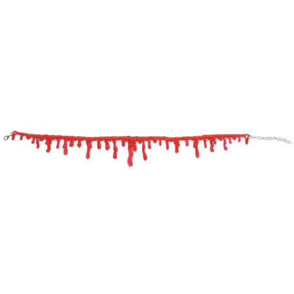 Halloween Blood Necklace Horror Blooddrop Necklace Vampire Dark Blood Necklace Haunted House Personality Bleeding Necklace