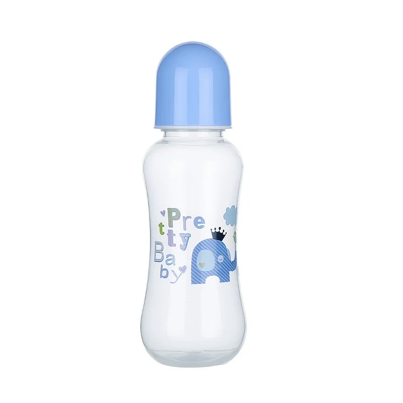 Baby feeding bottle, Newborn bottle, without handle, with the cartoon parttern, Four color