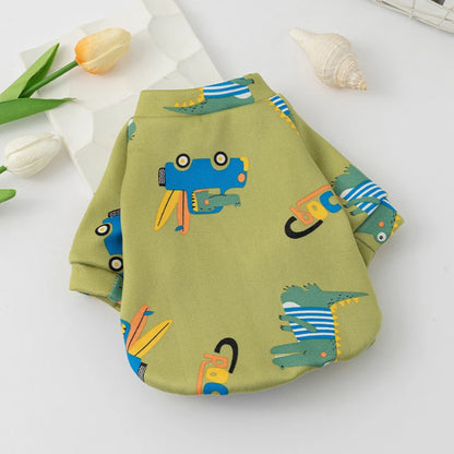 New Dog Clothes For Small Dogs Cartoon Printed Soft Pet Dog Sweater Clothing For Dog Winter Chihuahua Clothes Warm Pet Outfit