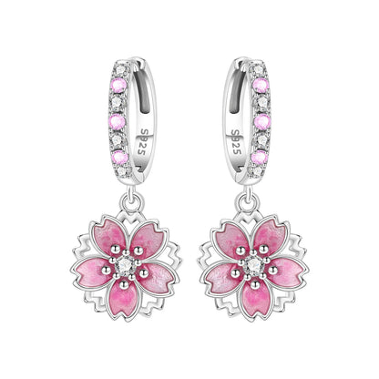 MISEFF S925 Sterling Silver Earrings Multiple Styles Exquisite Flower Earrings Original Fashion Jewelry Birthday Gift For Women