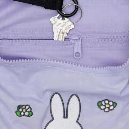 Miffy Embroidered Underarm Bag Cartoon Cute Shoulder Bag Large Capacity Handbag Kawaii Anime Printed Bag Holiday Gift