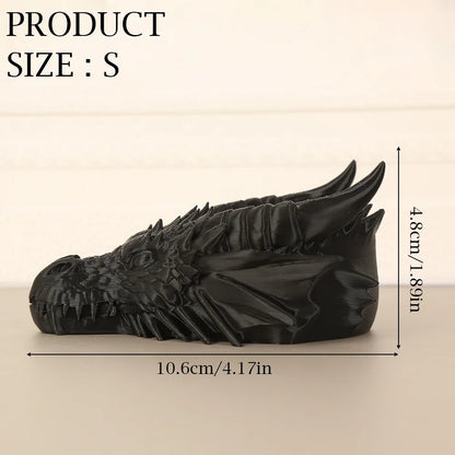 Dragon Head Resin Storage Tray Key Holder Jewelry Organizer Gothic Entryway Decor for Keys Coins Rings Gift for Dragon Lovers