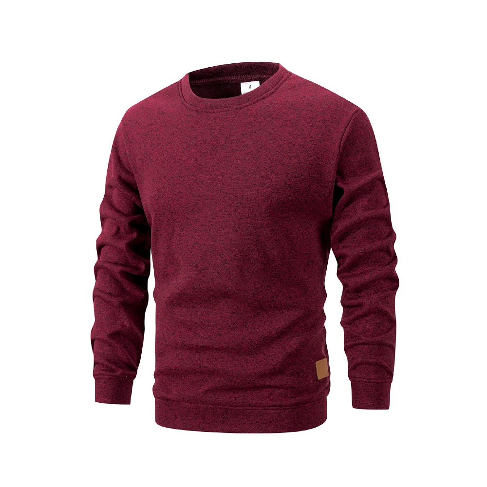 Men's Pullover Solid Color Warm Sweaters Fashion Crewneck Hoody Casual Loose Sweatshirt Oversize Street Sportswear Men Clothes