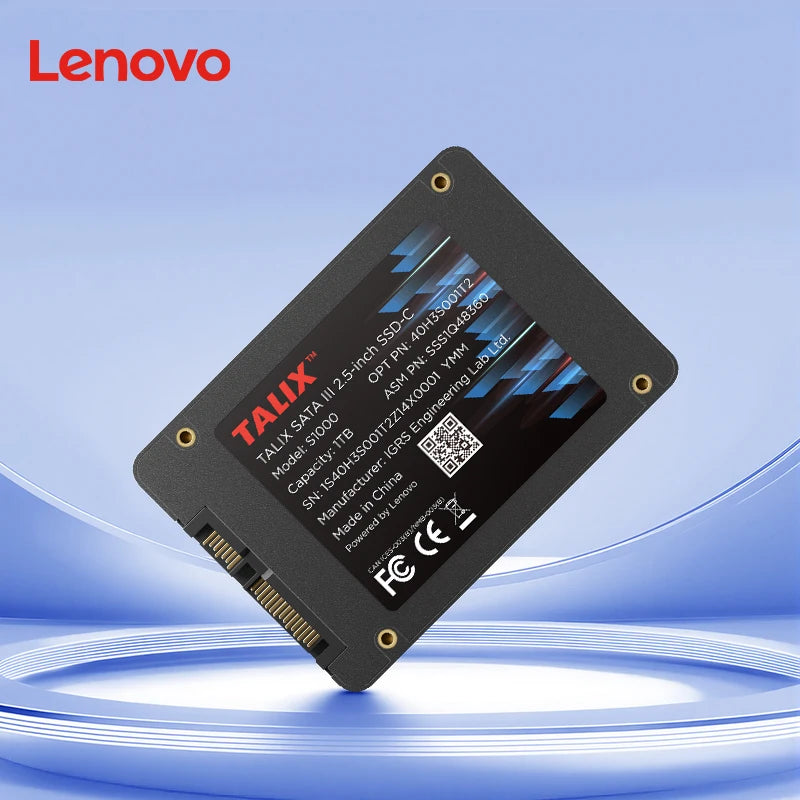 Lenovo TALIX SSD 2.5" SATA 3 III 128GB 256GB 512GB 1TB Internal Solid State Drive 500MB/s High Speed 3D NAND for Laptop Desktop