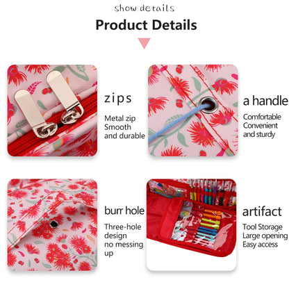 QZLKNIT Hot Sale Yarn Storage Bag with Dandel Waterproof Sewing Accessories Storage Bags Square Knitting Tote Bag Christmas Gift