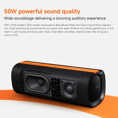 Xiaomi Sound Party 50W Powerful Sound Quality Harman AudioEFX TWS mode 26h Playtime Supports PD Fast Charging ＆ Reverse chargin